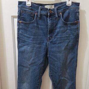 Madewell High-Rise Slim Jeans in Medium Blue Denim